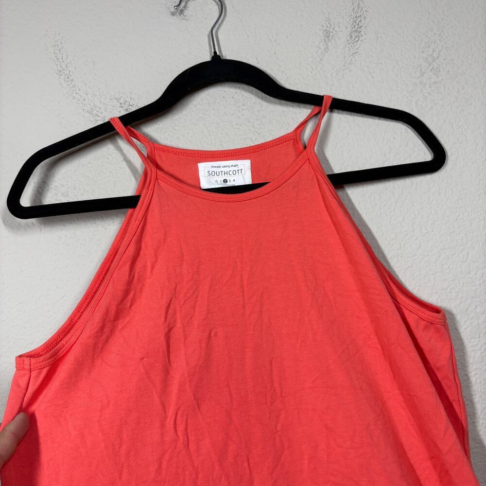Southcott 2/Medium Gemma Tank Top Sleeveless Orange Coral Stretch - Picture 3 of 7